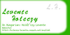 levente holeczy business card